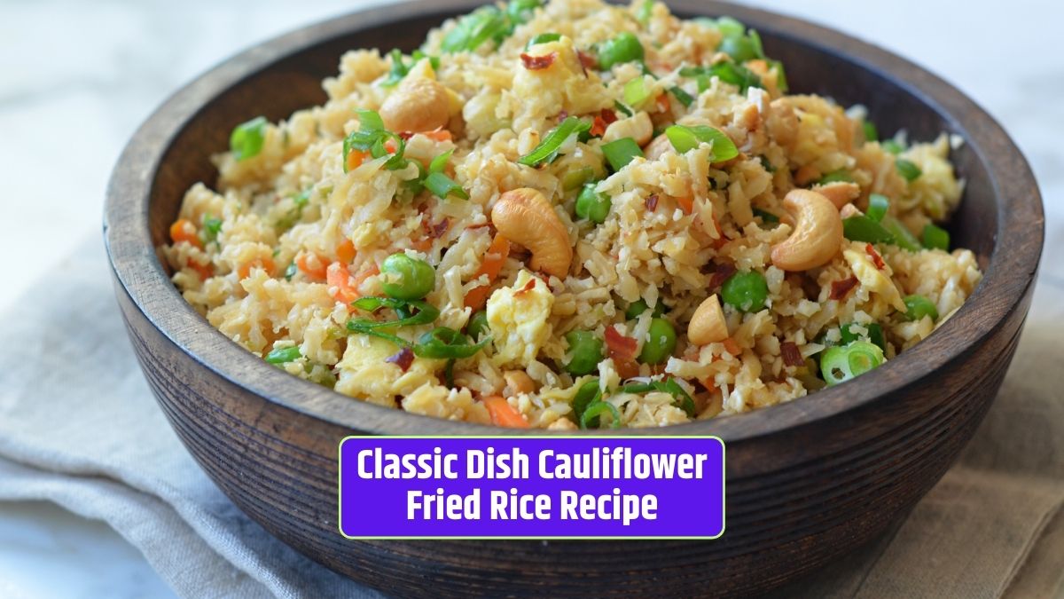 Cauliflower Fried Rice, Healthy Recipe, Nutritious Makeover, Flavorful Dish, Customizable, Vegetarian Option,